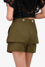 Maje Green Eyelet Embellished Shorts Size 36