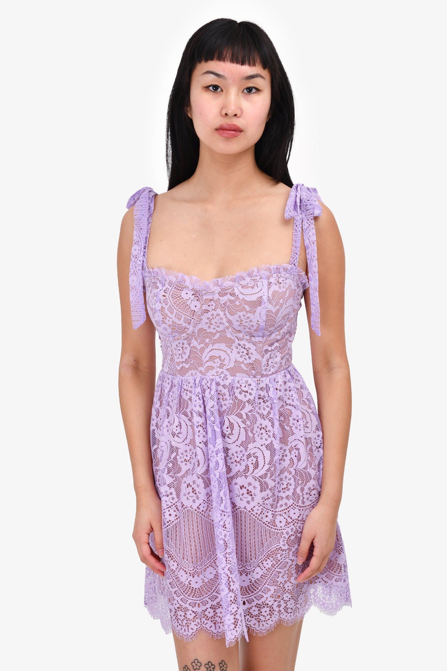 chinese dress ladies For Love & Lemons Purple Lace Dress Size S – Mine & Yours