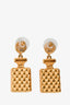 Pre-loved Chanel™ 2020 Gold Toned Perfume Bottle Drop Earrings