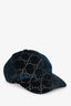 Gucci Navy Velvet GG Supreme Baseball Cap Size 57