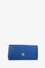 Versace Blue/Red Grained Calfskin Medusa Continental Wallet