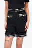 Moschino Black Polk Dot Trim Detailed Shorts Size 6