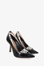 Christian Dior Black Patent Leather J’ADIOR Ribbon Pointed Toe Pumps Size 36