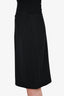 St. John Black Wool Knit Knee Length Skirt Size 8