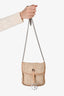 Christian Dior Vintage 2004 Beige Suede Eyelet Detail Chain Bag