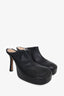 Bottega Veneta Black Leather Heeled Mules Size 38