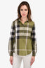 Burberry Brit Green Check Shirt Size XS