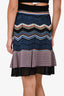 M Missoni Blue/Orange Knit Skirt Size 40