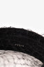 Christian Dior Black Leather Veil Trimmed Poesy Headband