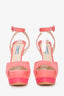 Prada Pink Suede Leather Platform Sandals Size 37