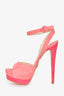Prada Pink Suede Leather Platform Sandals Size 37