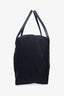 Pleats Please Issey Miyake Black Canvas/Leather Pleated Tote Bag