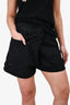 Isabel Marant Black Denim Belted Shorts Size 38