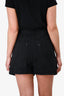 Isabel Marant Black Denim Belted Shorts Size 38