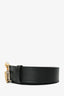 Gucci Black Leather 'GG" Belt Size 85