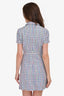 Maje Blue/Pink Tweed Polo Mini Dress Size 36