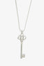 Tiffany & Co. Sterling Silver Beaded Key Pendant Necklace