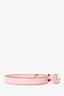Gucci Pink Leather Monochromatic Thin Marmont Belt Size 80
