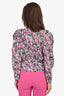 Isabel Marant Pink Silk Floral Print 'Zarga' Top Size 36