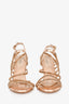 Valentino Gold Leather Bead Embellished Sandals Size 36