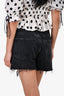 Agolde Black Denim Shorts Size 25