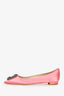 Manolo Blahnik Pink Satin Embellished Pointed Flats Size 38