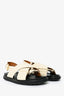 Marni Cream Leather Crossover Sandals Size 39.5