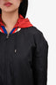 Gucci 2017 Black/Red Removable Hood Logo Printed Rain Jacket Size 54 Mens