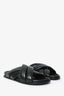 Anine Bing Black Leather Lizzie Slides Size 40