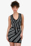Versace Collection Black/White Knit Sleeveless Dress Size 36