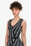 Versace Collection Black/White Knit Sleeveless Dress Size 36