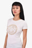 Versace White/Gold Medusa T-Shirt Size XS