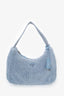 Prada Blue Shearling Mini Re-Edition 2000 Hobo Bag