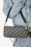 Christian Dior Blue Oblique Montaigne Chain Shoulder Bag with Strap