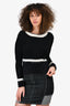Chanel Black/White Wool Sweater Size 34