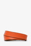 Hermes Orange Leather Mini Kelly Double Tour Bracelet
