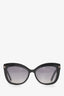 Tom Ford Black Arylic Cat Eye Sunglasses