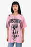 Moschino Couture Pink Logo T-Shirt Size 42