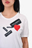 Dolce & Gabbana White Patchwork Logo T-Shirt Size 42