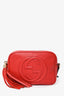 Gucci Red Leather Small 'Soho Disco' Crossbody Bag