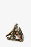Gucci Multicolor Crystal Embellished GG Ring