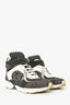Chanel Grey/White Strap High-Top Sneakers Size 37