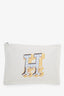 Hermes Beige Canvas Electrique Case with Embroidered H logo