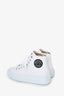 Versace White Canvas 'Greca' High-Top Platform Sneakers Size 38