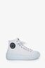 Versace White Canvas 'Greca' High-Top Platform Sneakers Size 38