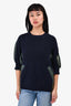 Sacai Blue/Green Knit/Nylon Crew Neck Sweater Size 3