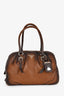 Prada Black/Brown Leather Top Handle Bag