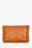 Saint Laurent Brown Leather Small 'LouLou' Puffer Shoulder Bag