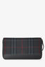 Burberry Black Tartan Canvas/Leather Long Wallet