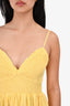 Tularosa Yellow Smocked 'Amora' Midi Dress Size M